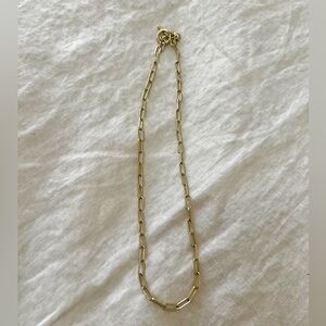 J. Crew Gold Paperclip Necklace